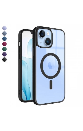 iPhone 14 Plus Magsafe Özellikli Renkli Clear Case Kapak…