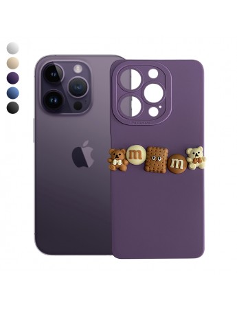 iPhone 14 Pro Max Kılıf 3D M Bear Kamera Korumalı Silikon Kapak