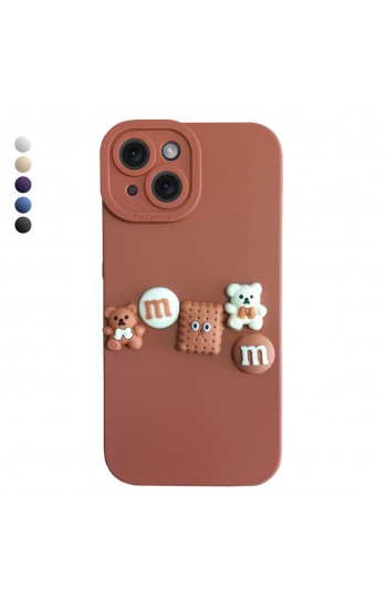 iPhone 15 Kılıf 3D M Bear Kamera Korumalı Silikon Kapak…