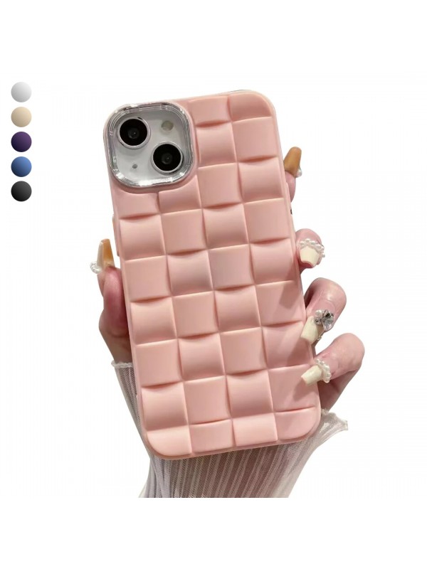 iPhone 15 Kılıf Roof 3D Örgü Desen Silikon Kapak