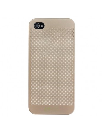 iPhone 4 / 4s Kılıf Loopee Point Sert Arka Kapak Gold
