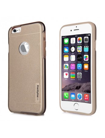 iPhone 4 / 4S Kılıf Motomo Sert Arka Kapak Gold