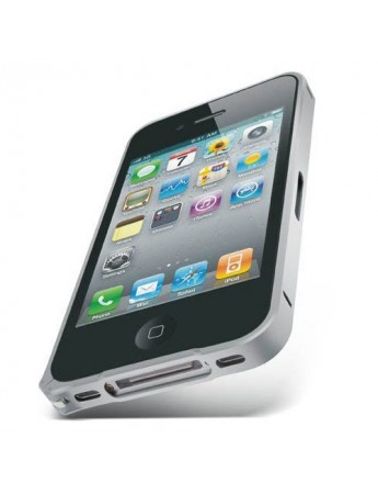 iPhone 4s 0,7mm Metal Bumper Çerçeve Kılıf Gri