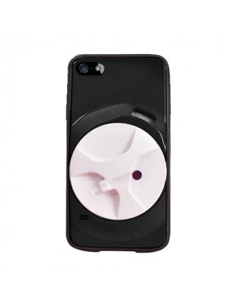 iPhone 5-5s-SE Kulaklık Makaralı Arka Kapak Siyah