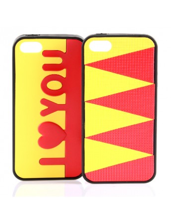iPhone 5 / 5s Taraftar G Silikon Kılıf Sarı-Kırmızı