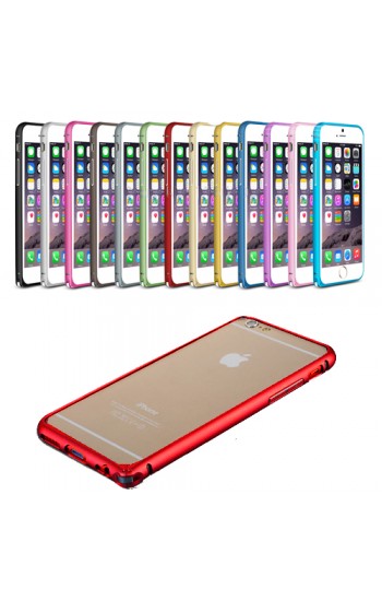 iPhone 6 4,7 inç Metal Bumper Çerçeve Kılıf Kırmızı…