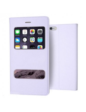 iPhone 6 / 6s Gizli Mıknatıslı Pencereli Kılıf Beyaz