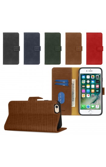 iPhone 6 / 6s Kılıf Kroko Desen Kapaklı Cüzdanlı…