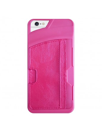 iPhone 6 Kartlıklı TPU Arka Kapak Pembe