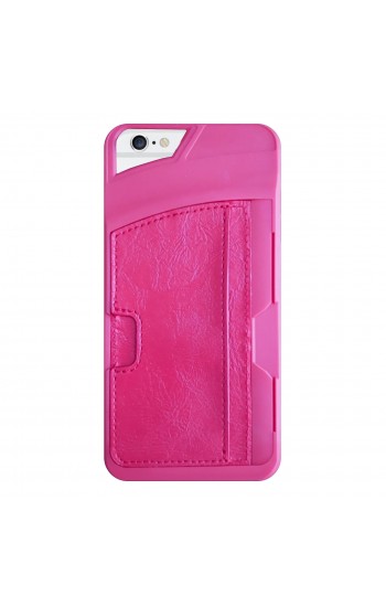 iPhone 6 Kartlıklı TPU Arka Kapak Pembe…