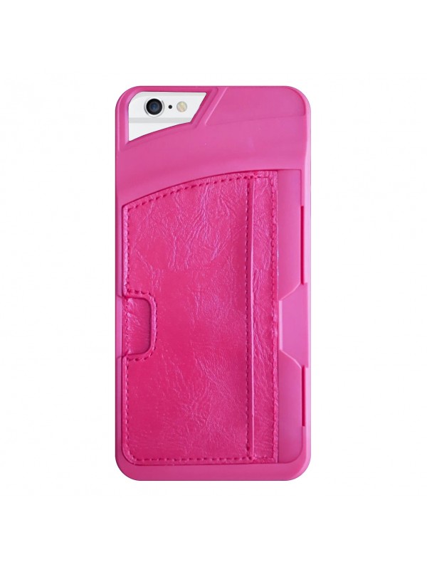 iPhone 6 Kartlıklı TPU Arka Kapak Pembe…