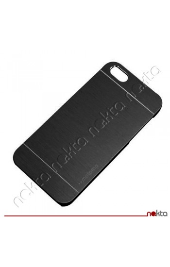 iPhone 6 Metal Arka Kapak Motomo Siyah…