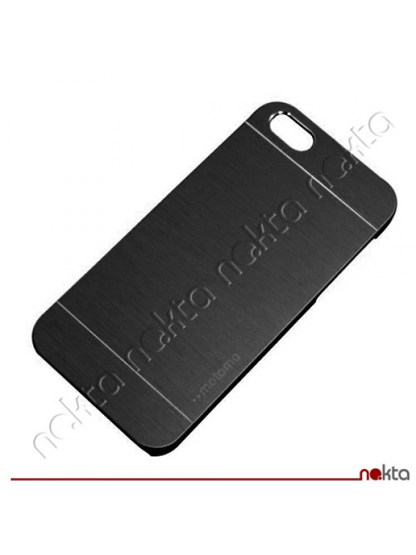 iPhone 6 Metal Arka Kapak Motomo Siyah