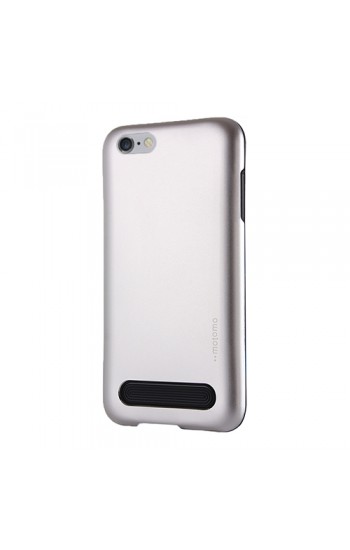 iPhone 6 Plus 5.5 inç New Motomo Metal TPU Arka Kapak Silver…