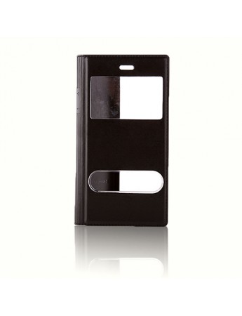 iPhone 6 Plus / 6 Plus Dikişli Yan Kapaklı TPU Kılıf Siyah