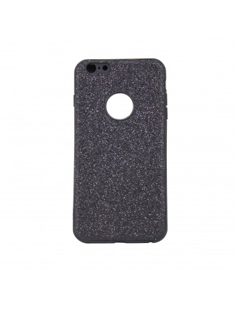 iPhone 6 Plus-6s Plus 360 Derece Slim Premium Simli  Silikon Kılıf Siyah