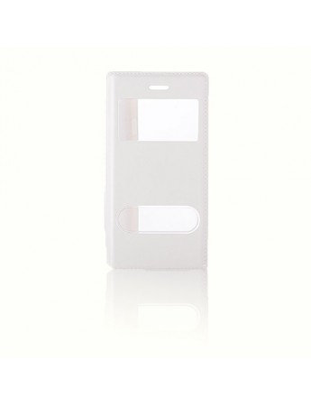 iPhone 6 Plus / 6s Plus Dikişli Yan Kapaklı TPU Kılıf Beyaz