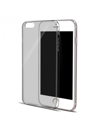iPhone 6 Plus/6s Plus Kılıf Soft Silikon Şeffaf-Siyah Arka Kapak