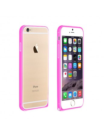 iPhone 6 Plus Bumper TPU Arka Kapaklı Pembe
