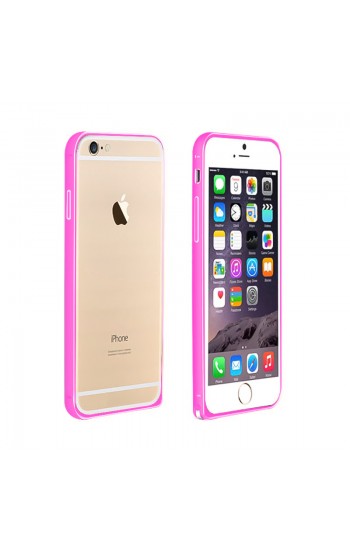 iPhone 6 Plus Bumper TPU Arka Kapaklı Pembe…
