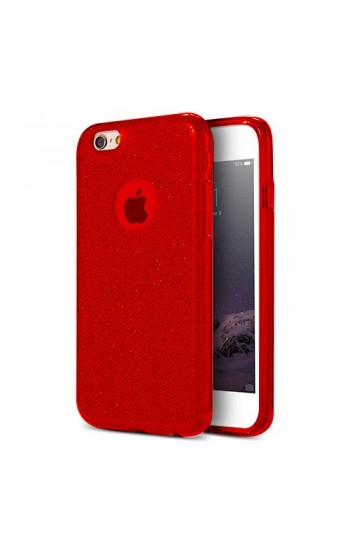 iPhone 7/8 3in1 Simli Silikon Arka Kapak Kırmızı…