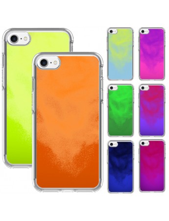 iPhone 7 / 8 Kılıf Neon Likit Silikon Arka Kapak