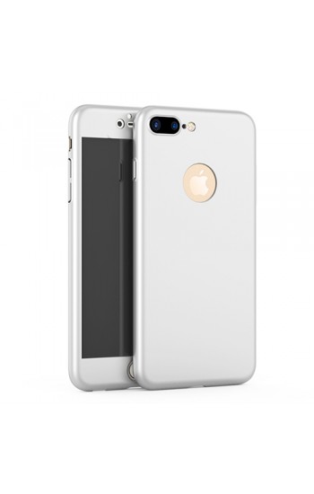 iPhone 7-8 Plus 360 Derece Koruma Arka Kapak Gri…