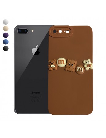 iPhone 7 Plus / 8 Plus Kılıf 3D M Bear Kamera Korumalı Silikon Kapak