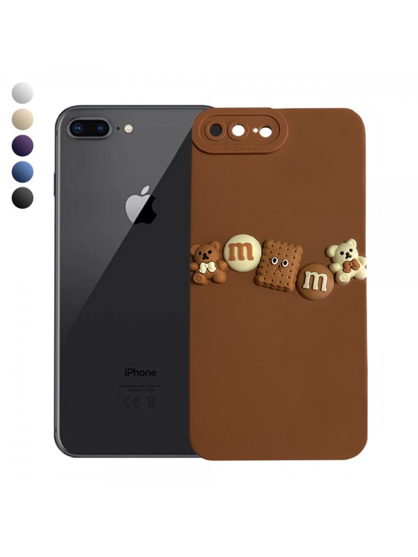 iPhone 7 Plus / 8 Plus Kılıf 3D M Bear Kamera Korumalı Silikon Kapak