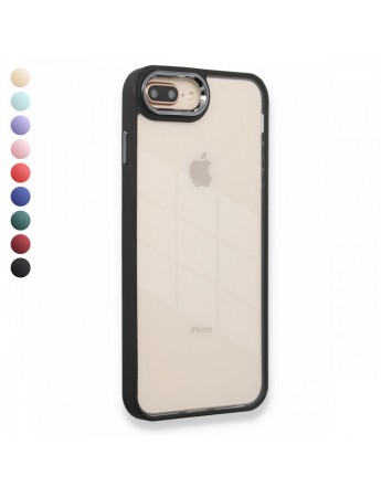 iPhone 7 Plus / 8 Plus Kılıf Luna Lens Kamera Çerçeveli Silikon Kapak