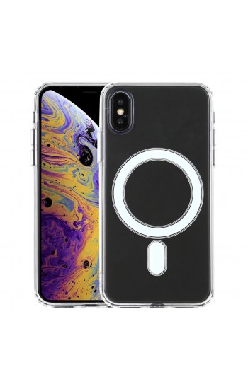iPhone X / XS Kılıf Magsafe Özellikli Şeffaf Silikon Kapak…