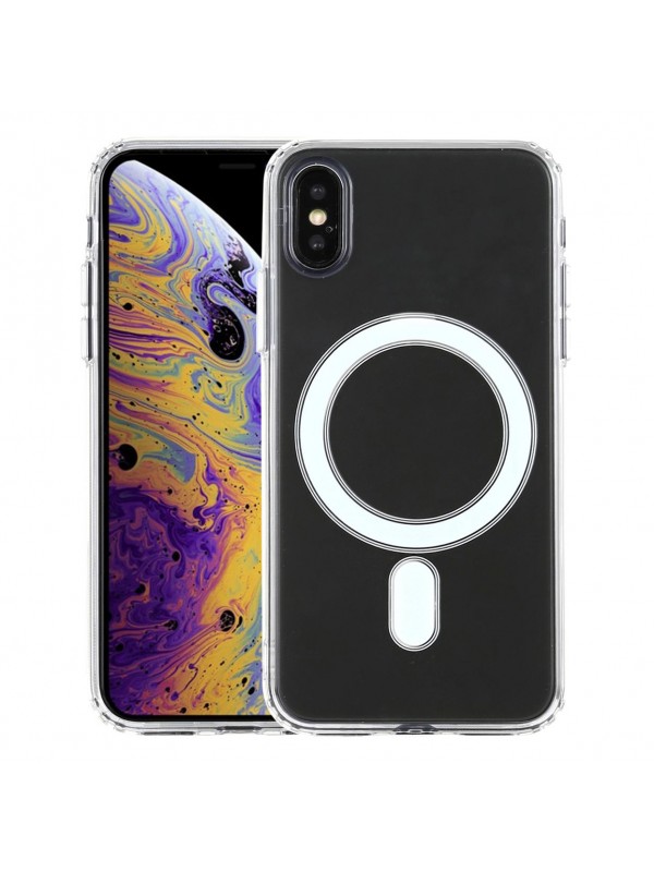 iPhone X / XS Kılıf Magsafe Özellikli Şeffaf Silikon Kapak…