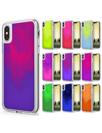 iPhone X / XS Kılıf Neon Likit Silikon Arka Kapak