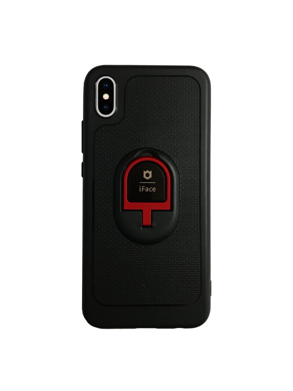 iPhone XS Max iFace Yüzük Tutuculu Arka Kapak Halka-Bordo…