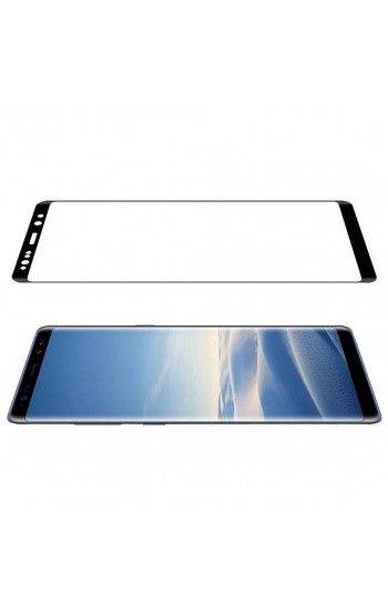 Key Samsung Galaxy Note 8 Supreme Glass Kavisli 9D Cam Ekran Koruyucu Siya…