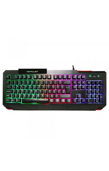 Konfulon V2 RGB Işıklı Kablolu Gaming Klavye Black Axe…