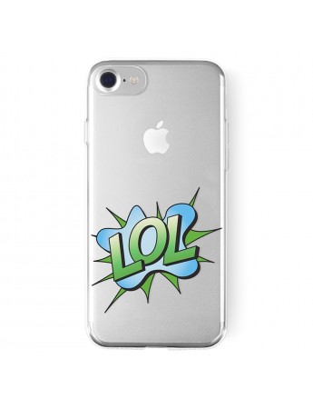 LA VIE iPhone 7/8 Kılıf, LOL Silikon Arka Kapak Şeffaf