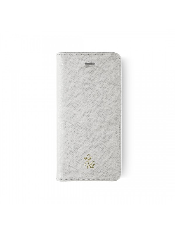 LA VIE iPhone X/XS Fashion Folio Gizli Mıknatıslı Kapaklı Kılıf Gri