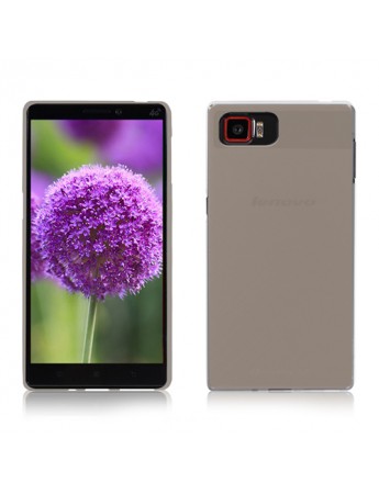 Lenovo K920 Vibe Z2 Kılıf Soft Silikon Şeffaf-Siyah Arka Kapak