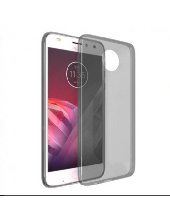 Lenovo Moto Z2 Play Kılıf Soft Silikon Şeffaf-Siyah Arka Kapak