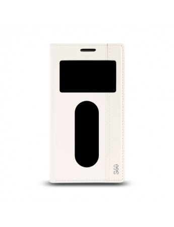 Lenovo S60 Gizli Mıknatıslı Pencereli Magnum Kılıf Beyaz
