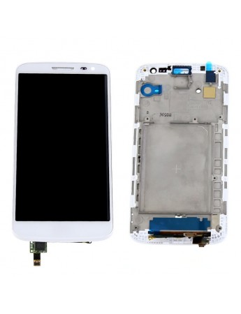 LG G2 Mini D610 Ekran LCD Dokunmatik Çıtalı - Beyaz