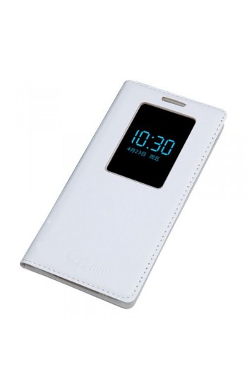 LG G2 Mini D610 Kılıf Dikişli Yan Kapaklı TPU - Beyaz…