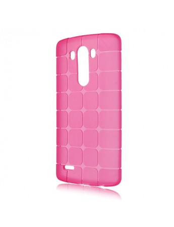 LG G3 D855 Plaid Silikon Arka Kapak Pembe