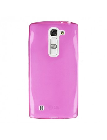 LG G4 Beat 5.2" Kılıf Soft Silikon Şeffaf-Pembe Arka Kapak