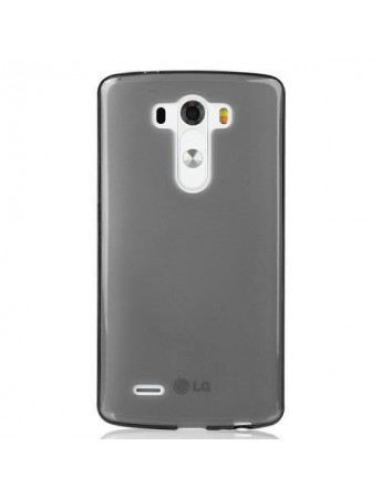 LG G4 Kılıf Soft Silikon Şeffaf-Siyah Arka Kapak