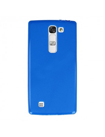 LG G4c 5.0" Kılıf Soft Silikon Şeffaf-Mavi Arka Kapak