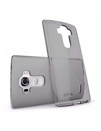 LG G4c 5.0" Kılıf Soft Silikon Şeffaf-Siyah Arka Kapak