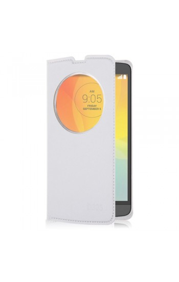 LG L Bello D335 S View Dikişli Deri Pencereli Kılıf Beyaz…