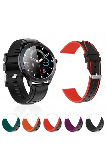 Linktech 22mm Akıllı Saat Uyumlu Kademeli Silikon Kordon…